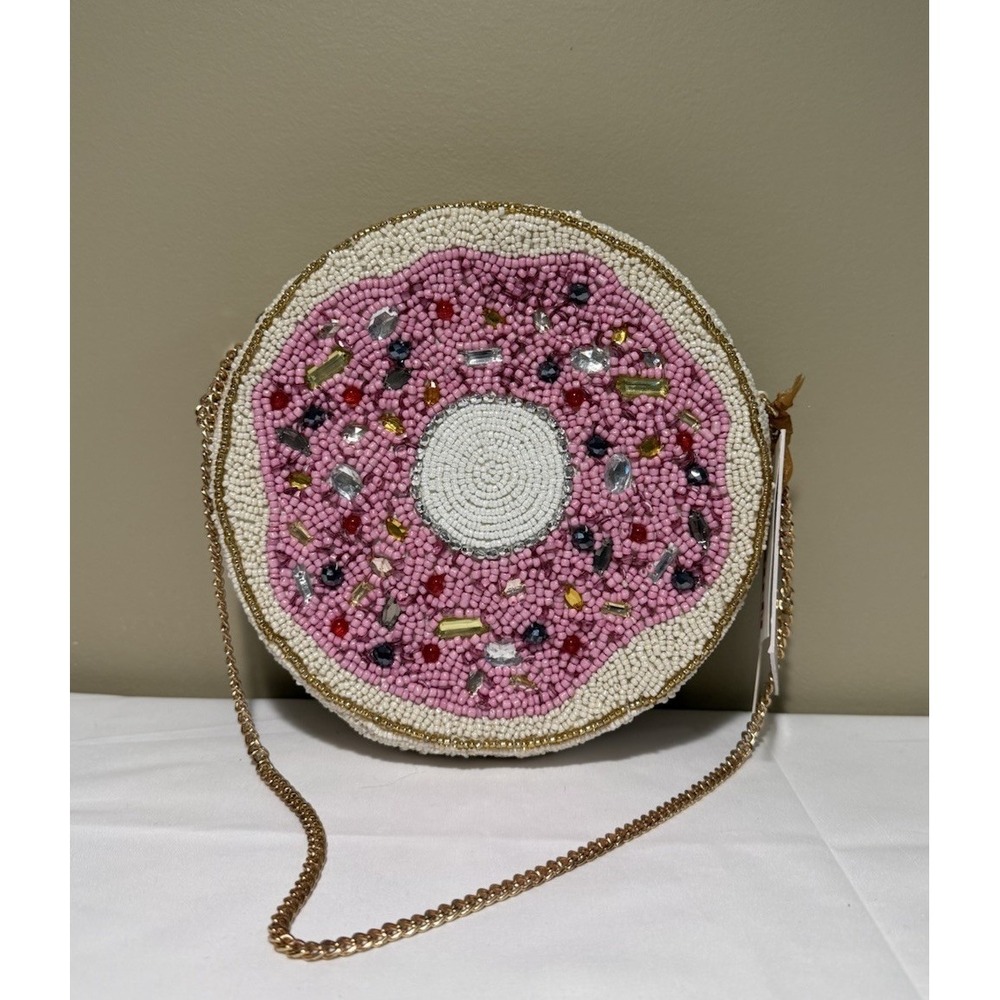 Handmade In India‎ Pink Frosted Doughnut Chain Crossbody Bag New Release